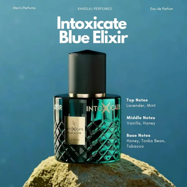 PERFUME KHADLAJ LA FEDE INTOXICATE BLUE ELIXIR EDP HOMBRE 3.4 OZ / 100 ML