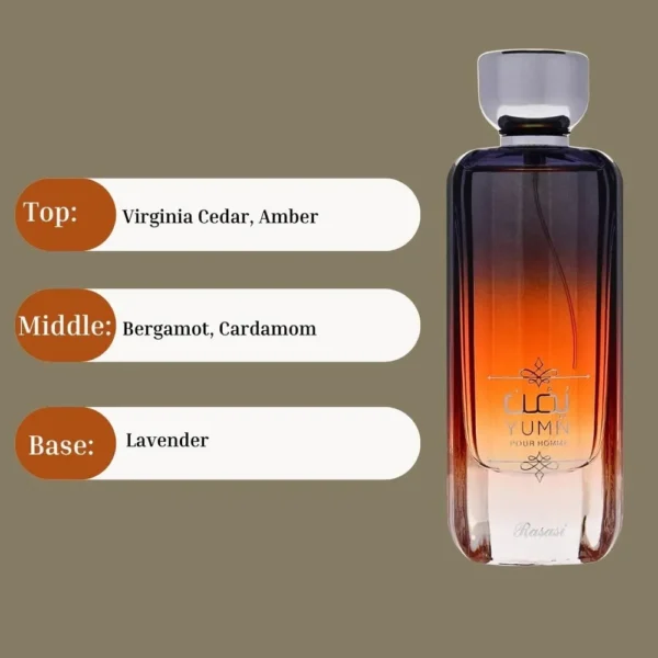 PERFUME RASASI YUMN EDP HOMBRE 3.38 OZ / 100 ML