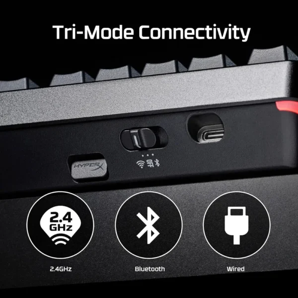 TECLADO INALÁMBRICO HYPERX ALLOY RISE 75 HOT SWAP | NEGRO