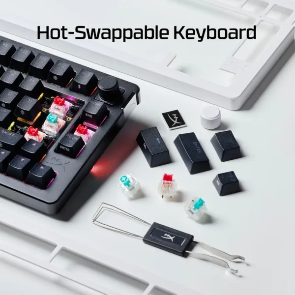 TECLADO INALÁMBRICO HYPERX ALLOY RISE 75 HOT SWAP | NEGRO