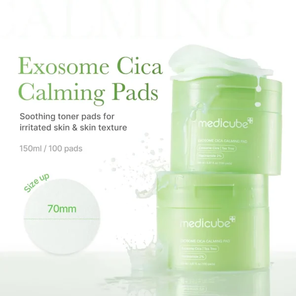 DISCOS TONIFICANTES MEDICUBE EXOSOME CICA TEA TREE PAD 100 UND