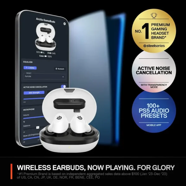 AUDÍFONOS BLUETOOTH ARCTIS GAMEBUDS PS5/PC STEELSERIES