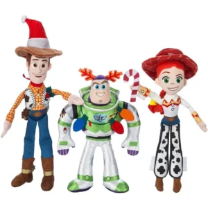 SET PELUCHES NAVIDEÑOS WOODY BUZZ Y JESSIE TOY STORY DISNEY STORE