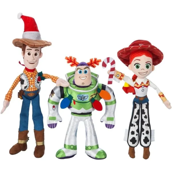 SET PELUCHES NAVIDEÑOS WOODY BUZZ Y JESSIE TOY STORY DISNEY STORE