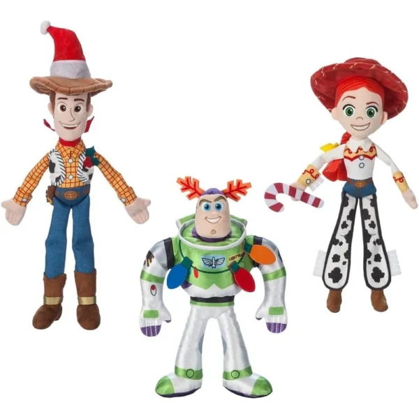 SET PELUCHES NAVIDEÑOS WOODY BUZZ Y JESSIE TOY STORY DISNEY STORE