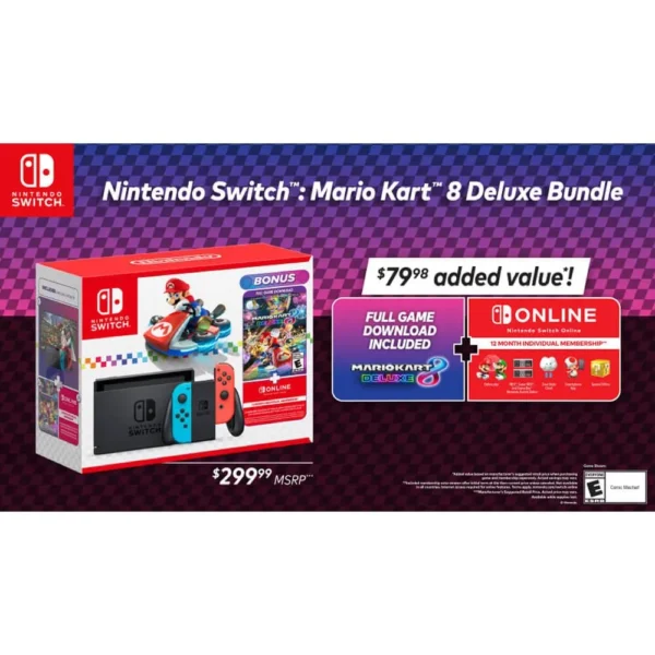 CONSOLA NINTENDO SWITCH + MARIO KART 8 DELUXE
