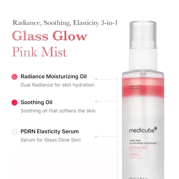 SPRAY SERUM MEDICUBE SALMON PINK GLUTATHIONE SPRAY SERUM 3.4 OZ / 100 ML