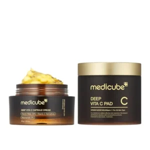 SET MEDICUBE DEEP VITA C PAD + GOLD VITA C CAPSULE CREAM