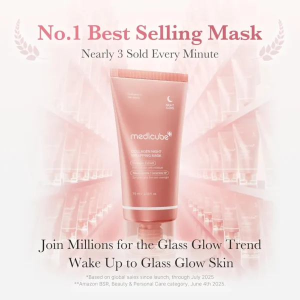 SET MEDICUBE NIGHT COLLAGEN MASK + SALMON DNA PDRN MASK 5 PZS
