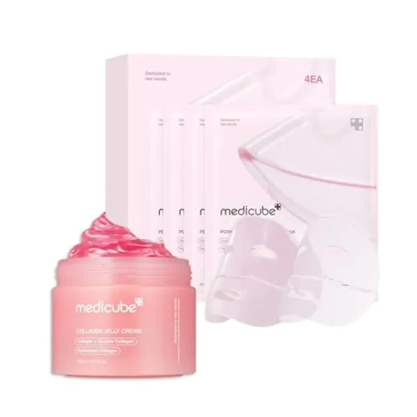 b0dm5xq7t7_0_webp.webp SET MEDICUBE PINK GLASS GLOW COLLAGEN GEL CREAM + PDRN MASK 5 PZS