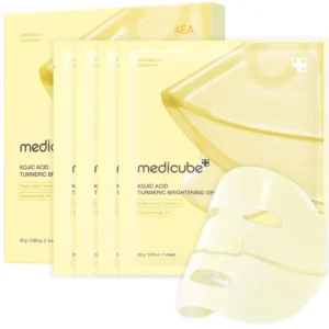 PACK 4 MASCARILLA MEDICUBE KOJIC ACID TURMERIC GEL MASK 0.98 OZ / 28 G