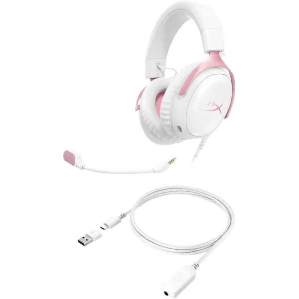 AUDÍFONOS ALÁMBRICOS HYPERX CLOUD III | ROSA