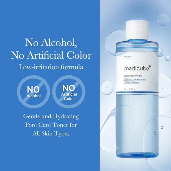 TÓNICO MEDICUBE ZERO PORE TONER 8.45 OZ / 250 ML