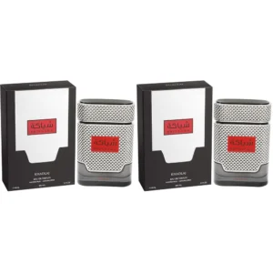 PACK 2 PERFUME KHADLAJ SHIYAAKA SILVER EDP HOMBRE 3.4 OZ / 100 ML