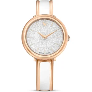 SWAROVSKI RELOJ CRYSTALLINE LUSTRE PARA MUJER | WHITE / ROSE GOLD TONE METAL BAND