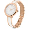 SWAROVSKI RELOJ CRYSTALLINE LUSTRE PARA MUJER | WHITE / ROSE GOLD TONE METAL BAND