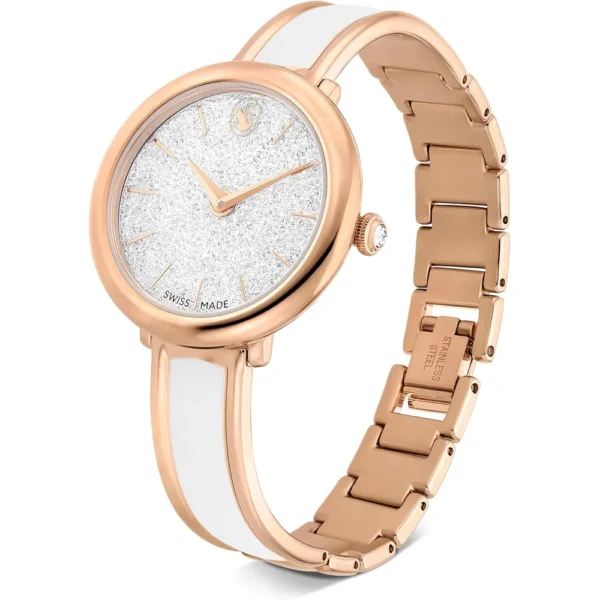 SWAROVSKI RELOJ CRYSTALLINE LUSTRE PARA MUJER | WHITE / ROSE GOLD TONE METAL BAND