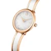 SWAROVSKI RELOJ CRYSTALLINE LUSTRE PARA MUJER | WHITE / ROSE GOLD TONE METAL BAND