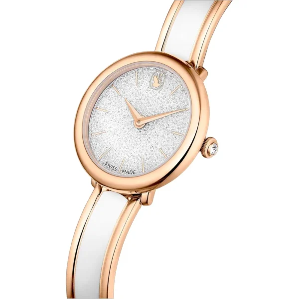 SWAROVSKI RELOJ CRYSTALLINE LUSTRE PARA MUJER | WHITE / ROSE GOLD TONE METAL BAND