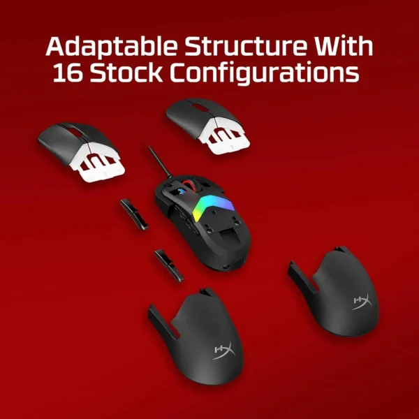 MOUSE INALÁMBRICO HYPERX PULSEFIRE SAGA PRO MODULAR 4K | NEGRO