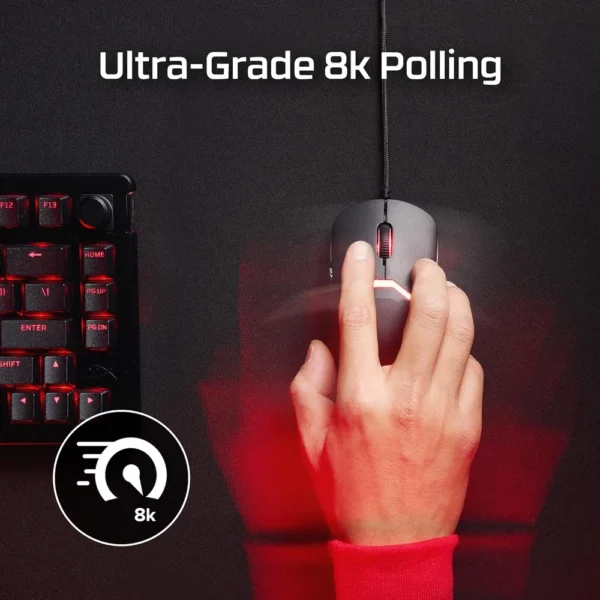 MOUSE INALÁMBRICO HYPERX PULSEFIRE SAGA PRO MODULAR 4K | NEGRO