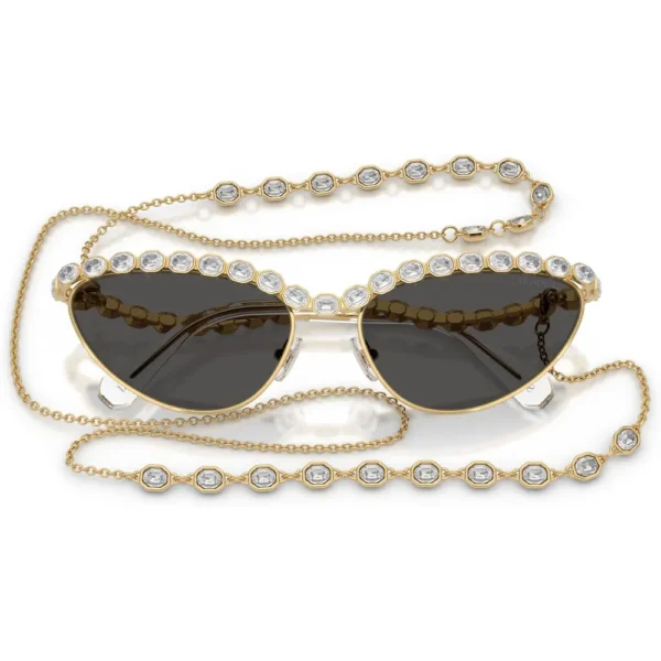 SWAROVSKI LENTES DE SOL SK7030 59 MM MUJER | GOLD/DARK GREY