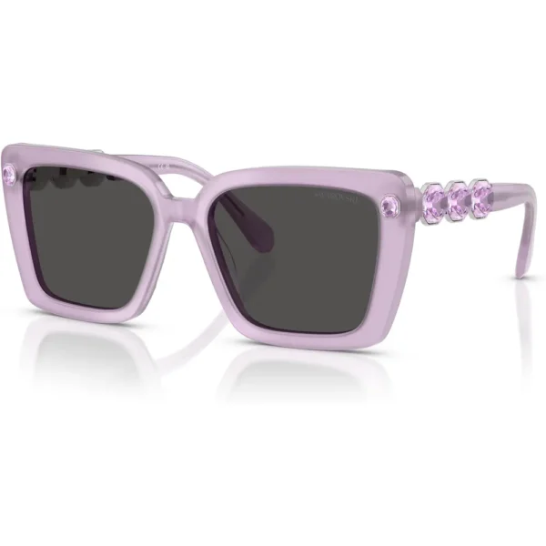 SWAROVSKI LENTES DE SOL CUADRADO SK6032 55 MM MUJER | MILKY LILAC/DARK GREY