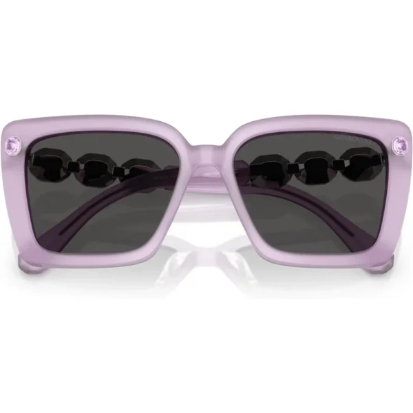 SWAROVSKI LENTES DE SOL CUADRADO SK6032 55 MM MUJER | MILKY LILAC/DARK GREY