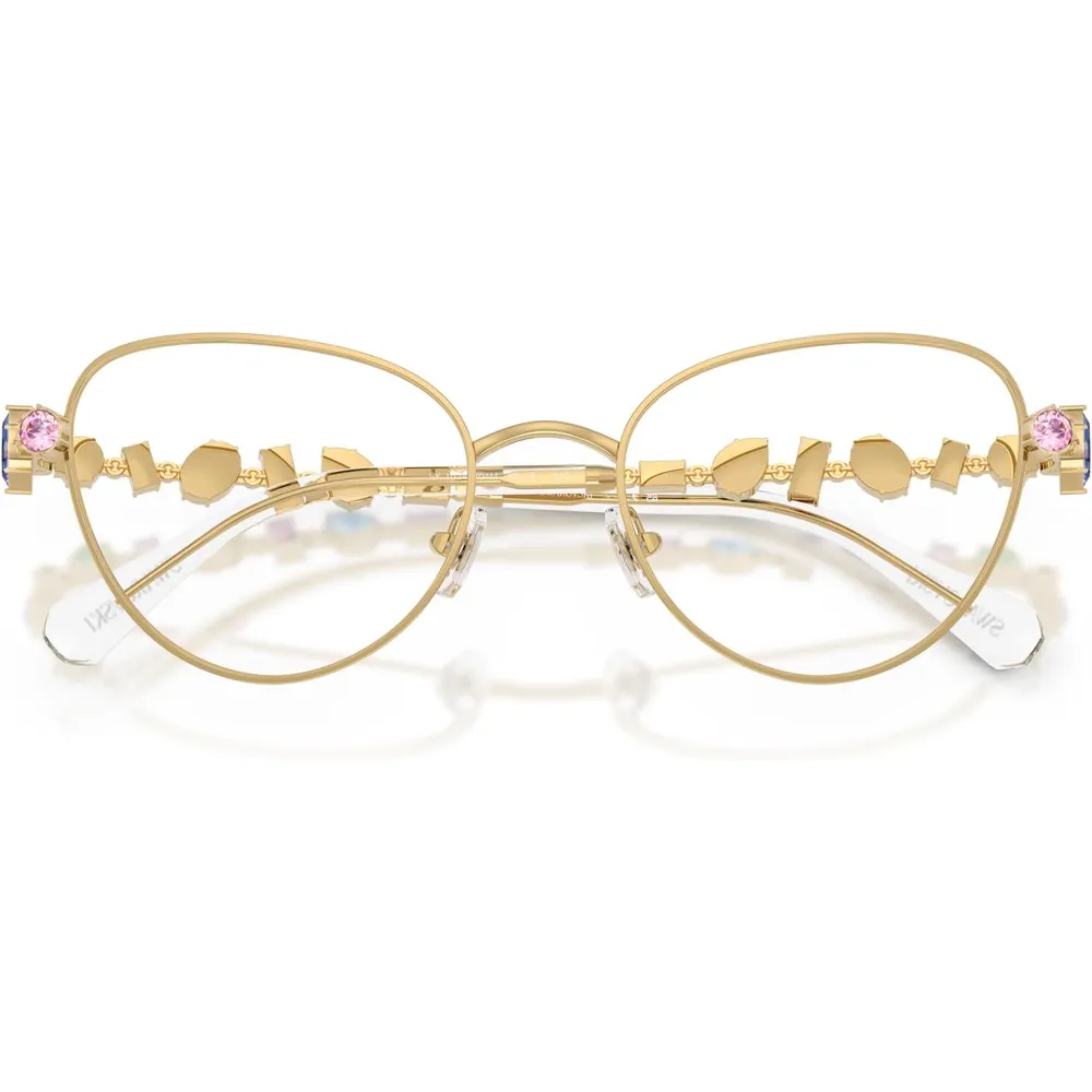 SWAROVSKI MONTURA SK1024 53 MM MUJER | GOLD/DEMO LENS - Imagen 6