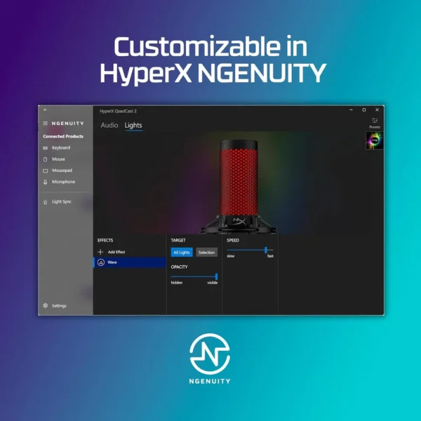 MICRÓFONO HYPERX QUADCAST 2 USB | BLANCO