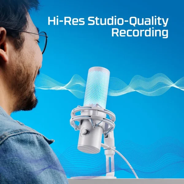 MICRÓFONO HYPERX QUADCAST 2 USB | BLANCO