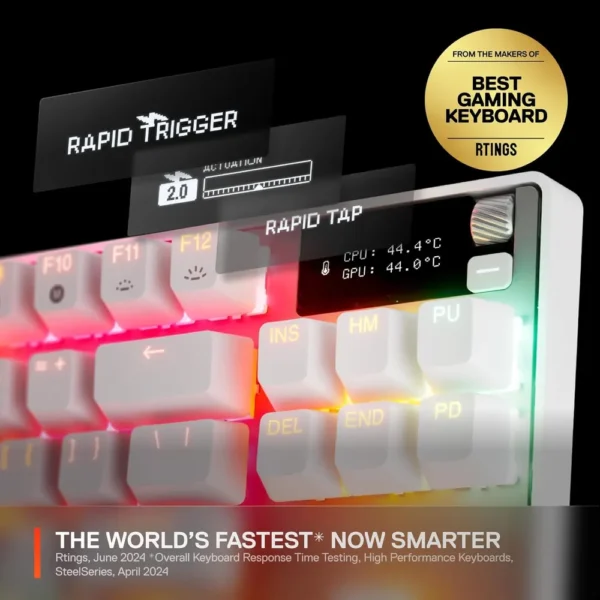 TECLADO ALÁMBRICO MECÁNICO APEX PRO TKL GEN 3 STEELSERIES | BLANCO