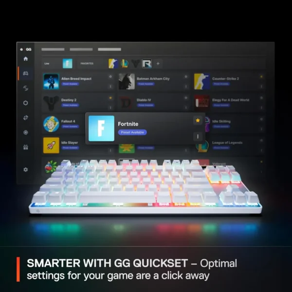 TECLADO ALÁMBRICO MECÁNICO APEX PRO TKL GEN 3 STEELSERIES | BLANCO