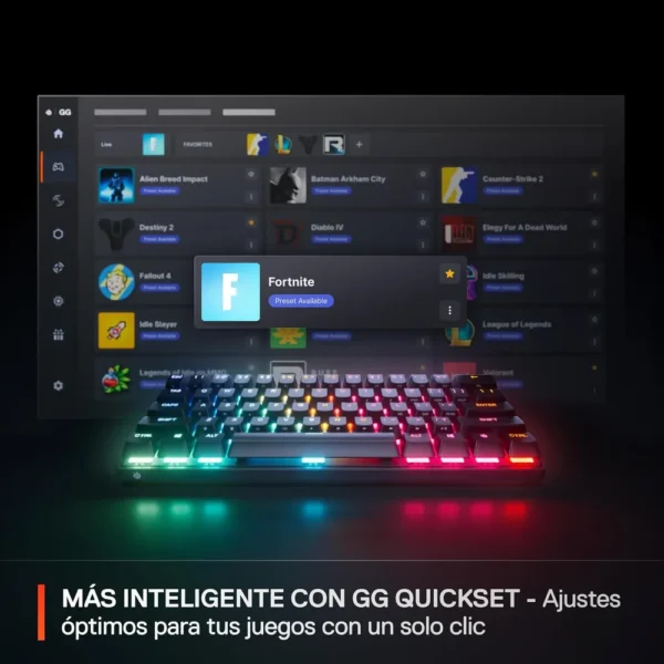 TECLADO ALÁMBRICO MECÁNICO APEX PRO MINI GEN 3 STEELSERIES | NEGRO
