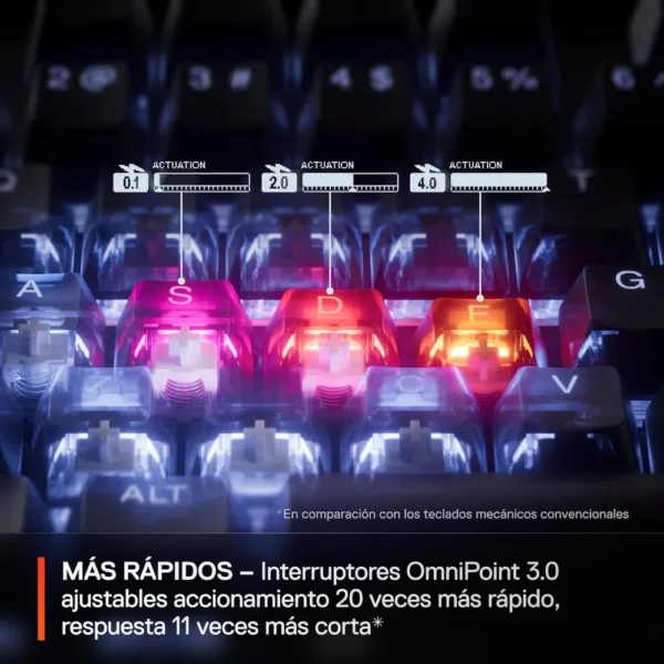 TECLADO ALÁMBRICO MECÁNICO APEX PRO MINI GEN 3 STEELSERIES | NEGRO