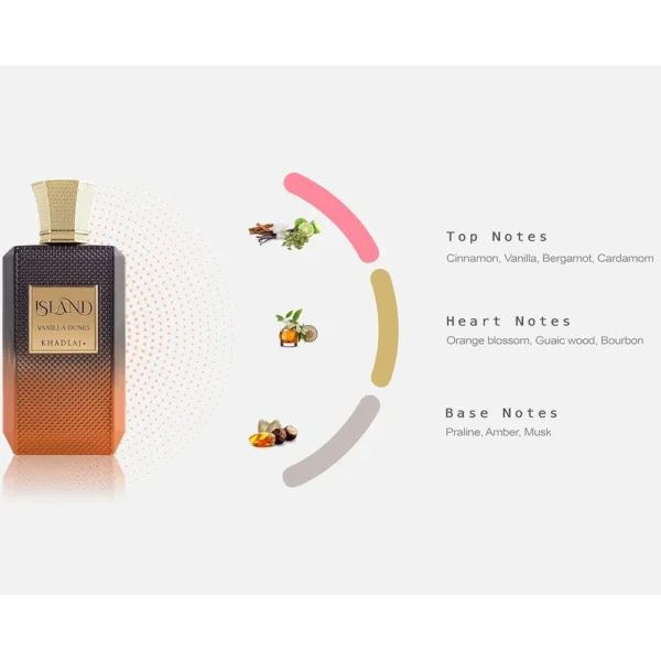 PERFUME KHADLAJ ISLAND VANILLA DUNES EXTRAIT DE PARFUM UNISEX 3.4 OZ / 100 ML