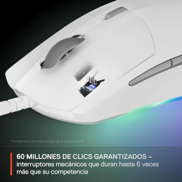 MOUSE ALÁMBRICO RIVAL 3 GEN 2 STEELSERIES | BLANCO