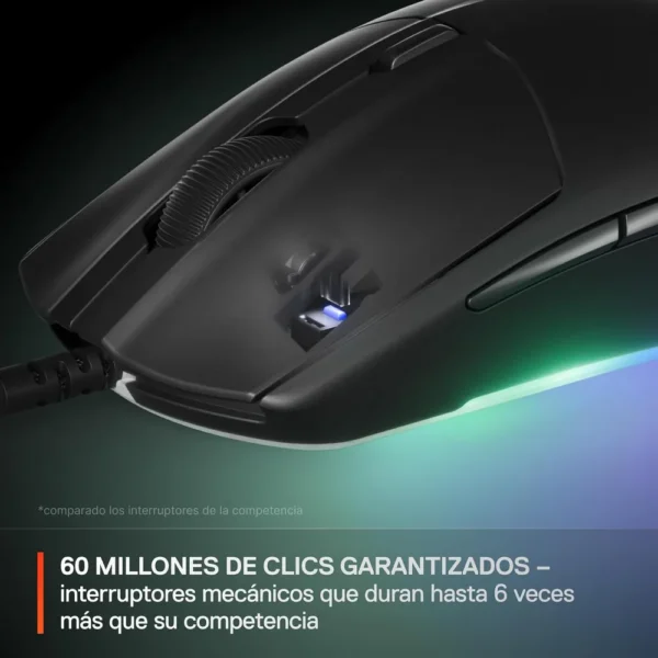 MOUSE ALÁMBRICO RIVAL 3 GEN 2 STEELSERIES | NEGRO