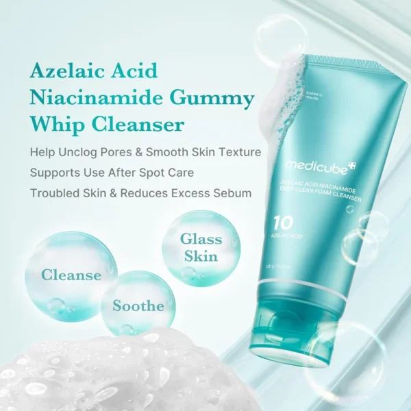 LIMPIADOR FACIAL MEDICUBE AZELAIC ACID FOAM CLEANSER 4.23 OZ / 120 G