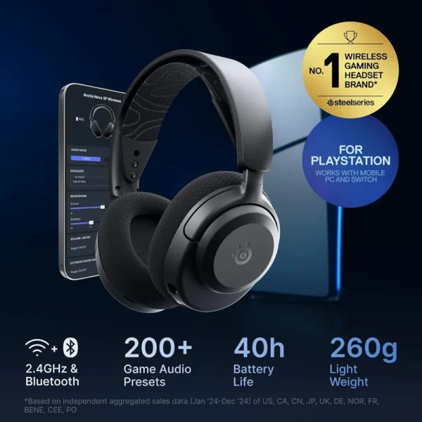 AUDÍFONOS INALÁMBRICOS ARCTIS NOVA 3P STEELSERIES
