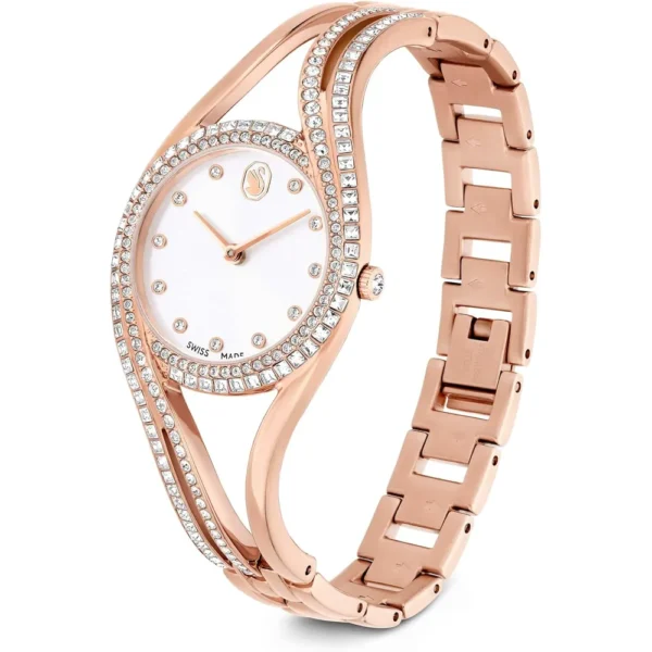 SWAROVSKI RELOJ HYPERBOLA BANGLE PARA MUJER | ROSE GOLD TONE