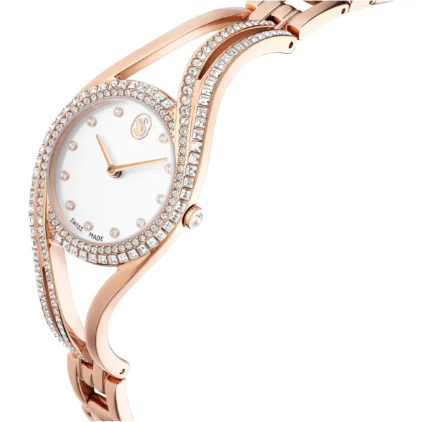 SWAROVSKI RELOJ HYPERBOLA BANGLE PARA MUJER | ROSE GOLD TONE