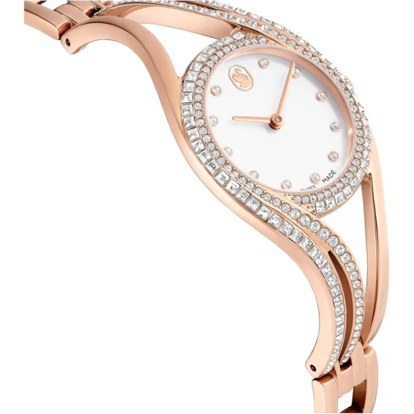 SWAROVSKI RELOJ HYPERBOLA BANGLE PARA MUJER | ROSE GOLD TONE