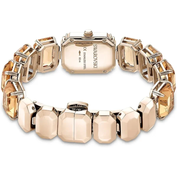 SWAROVSKI RELOJ OCTAGON PARA MUJER | BROWN / CHAMPAGNE GOLD-TONE