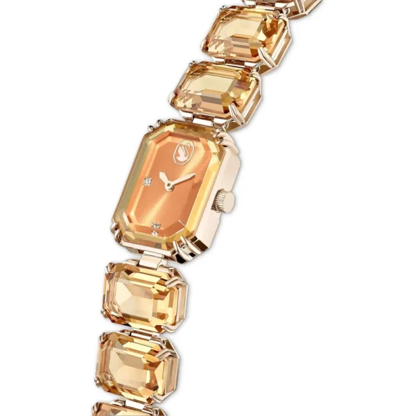 SWAROVSKI RELOJ OCTAGON PARA MUJER | BROWN / CHAMPAGNE GOLD-TONE