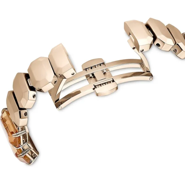 SWAROVSKI RELOJ OCTAGON PARA MUJER | BROWN / CHAMPAGNE GOLD-TONE