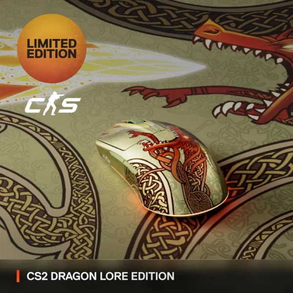 MOUSE INALÁMBRICO CS2 DRAGON LORE EDITION STEELSERIES | NEGRO