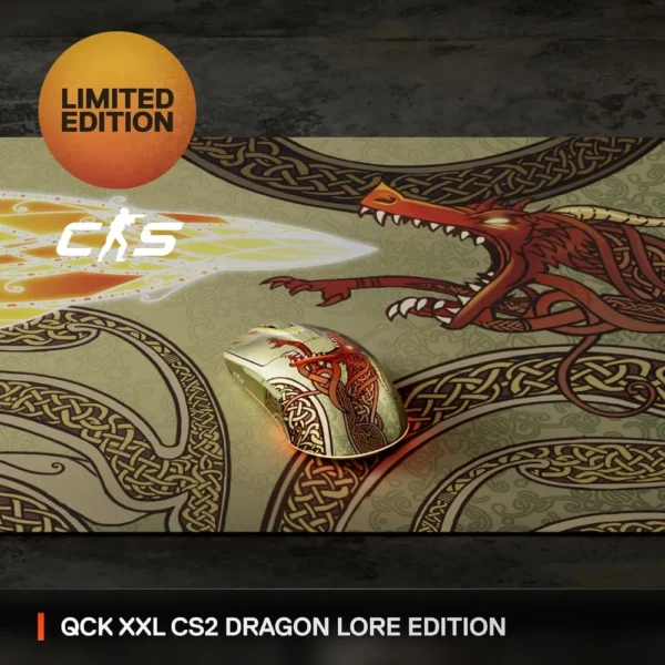 MOUSEPAD QCK CLASSIC CS2 DRAGON LORE XXL STEELSERIES | NEGRO