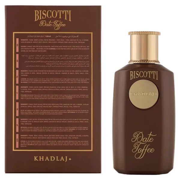 PERFUME KHADLAJ BISCOTTI DATE TOFFEE EDP UNISEX 3.4 OZ / 100 ML
