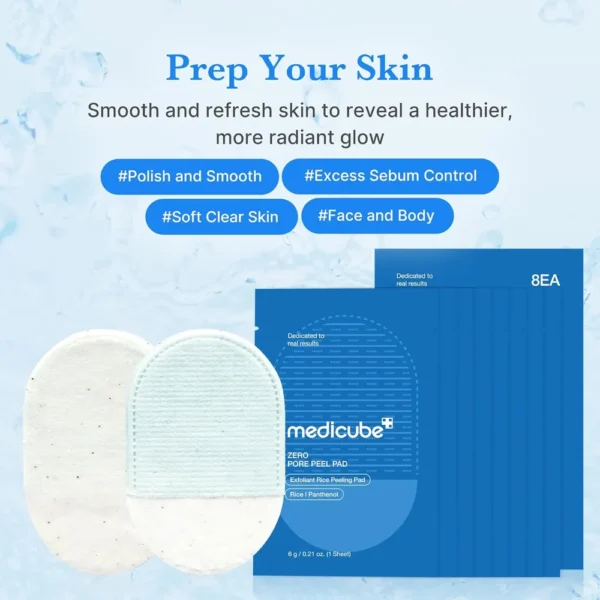 DISCOS EXFOLIANTES MEDICUBE ZERO PORE PAD 8 UND